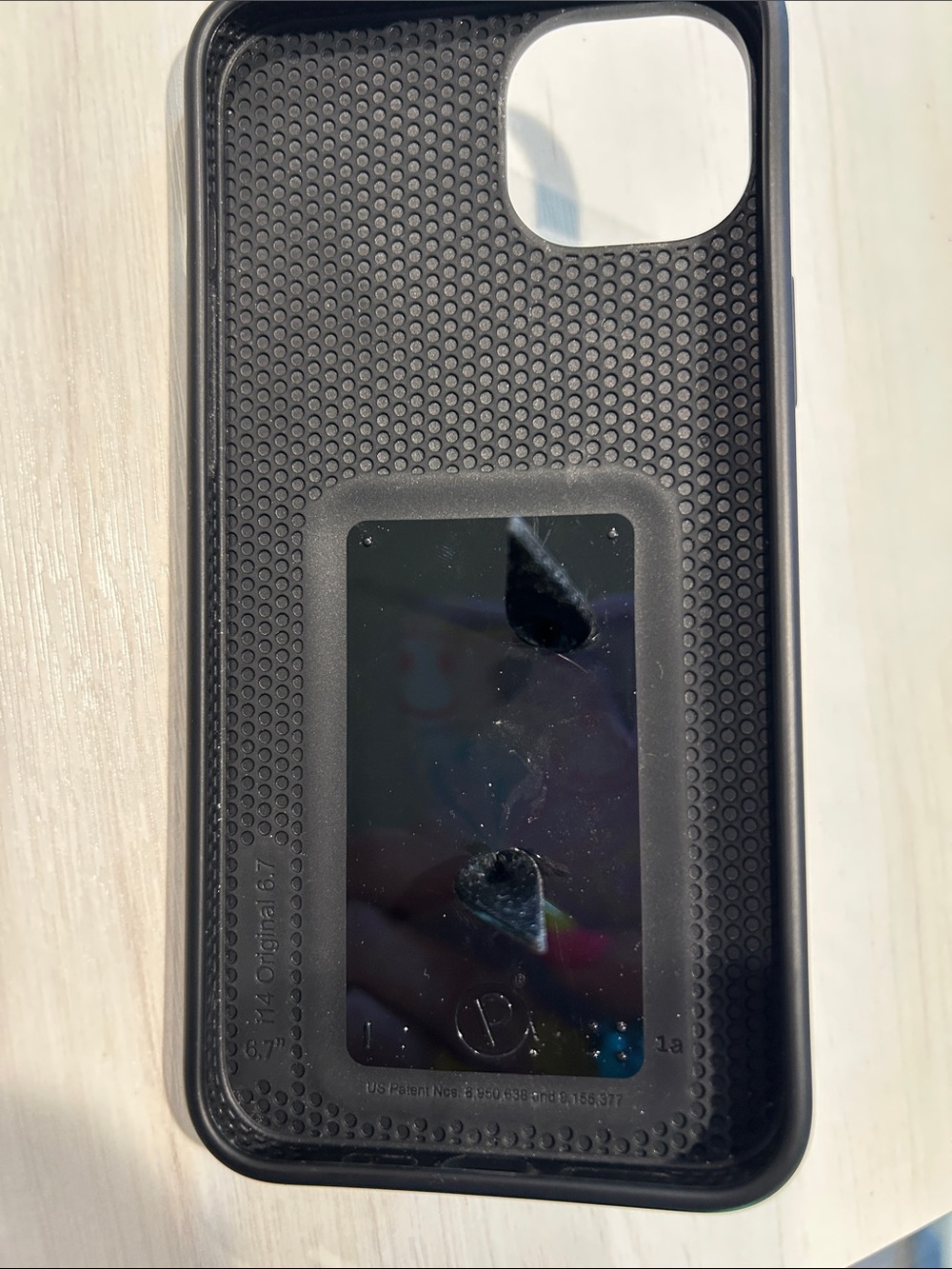 Loopy Case Black Glitter Bat Pattern Phone Case with Loop Grip - Picture 6 of 7